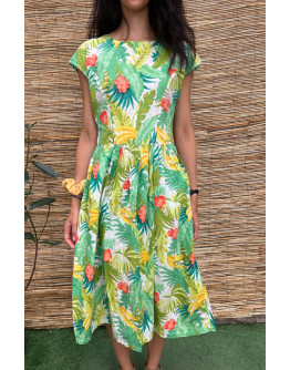 Vintage midi floral dress M