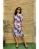 Vintage midi floral dress S