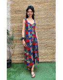Vintage εμπριμέ φόρεμα maxi L