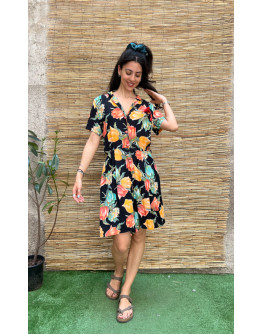 Vintage floral playsuit M-L
