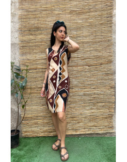 Vintage printed dress mini L