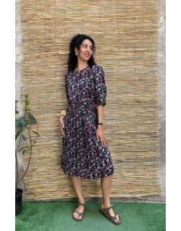 Vintage midi floral dress S-M