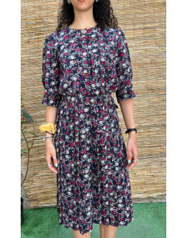 Vintage midi floral dress S-M