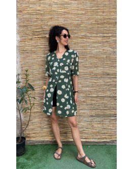 Vintage mini floral dress L