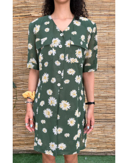 Vintage mini floral dress L