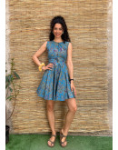 Vintage printed dress mini S