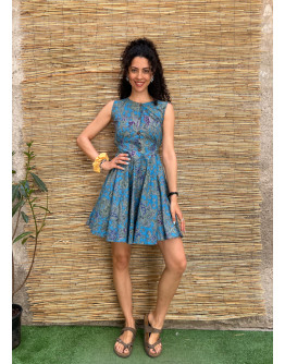 Vintage printed dress mini S