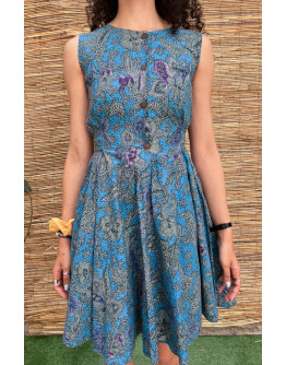Vintage printed dress mini S