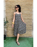 Vintage midi floral dress M
