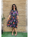 Vintage midi floral dress L-XL