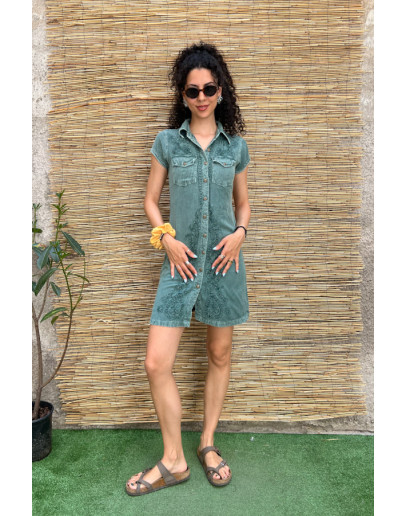 Vintage dress with embroidery mini S