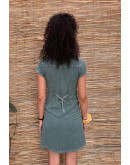 Vintage dress with embroidery mini S