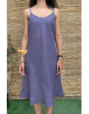 Vintage linen dress midi XL