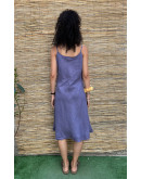 Vintage linen dress midi XL