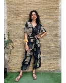 Vintage printed jumpsuit XL