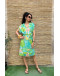 Vintage printed dress midi L