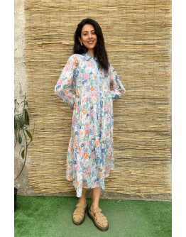Vintage midi floral dress XL