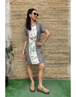 Vintage printed dress mini M