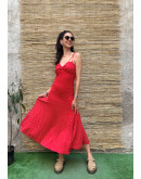 Vintage polka dot dress maxi S