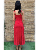 Vintage polka dot dress maxi S