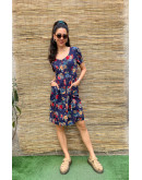 Vintage mini floral dress M