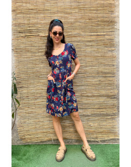 Vintage mini floral dress M