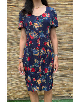 Vintage mini floral dress M
