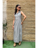 Vintage maxi plaid dress S