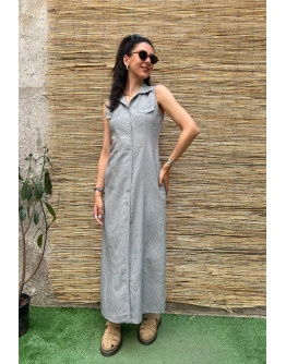 Vintage maxi plaid dress S