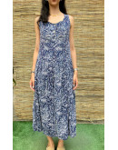 Vintage printed dress midi M