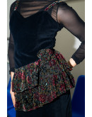 Vintage βελούδινο φόρεμα S