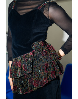 Vintage βελούδινο φόρεμα S