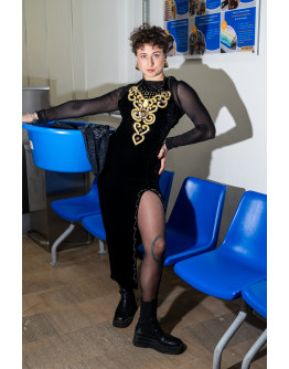 Vintage velvet dress S