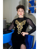 Vintage βελούδινο φόρεμα S