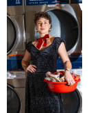 Vintage velvet dress M