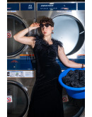 Vintage βελούδινο φόρεμα M