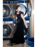 Vintage βελούδινο φόρεμα M