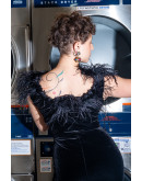 Vintage βελούδινο φόρεμα M