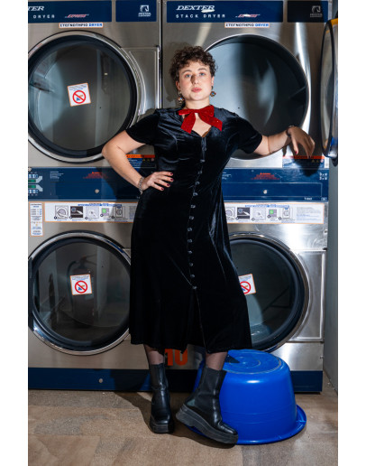 Vintage velvet dress L