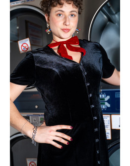 Vintage velvet dress L