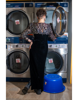 Vintage velvet dress S