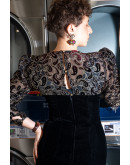 Vintage βελούδινο φόρεμα S