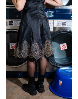 Vintage dress with shiny details S