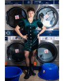 Vintage βελούδινο φόρεμα M