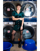 Vintage βελούδινο φόρεμα M