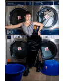 Vintage βελούδινο φόρεμα L