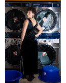 Vintage βελούδινο φόρεμα L