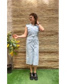 Vintage denim φόρεμα midi S