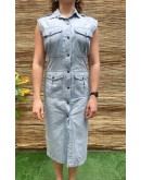 Vintage denim φόρεμα midi S