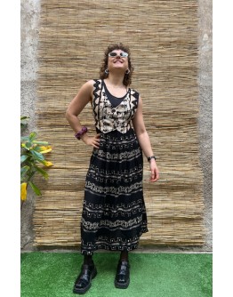 Vintage εμπριμέ φόρεμα maxi M